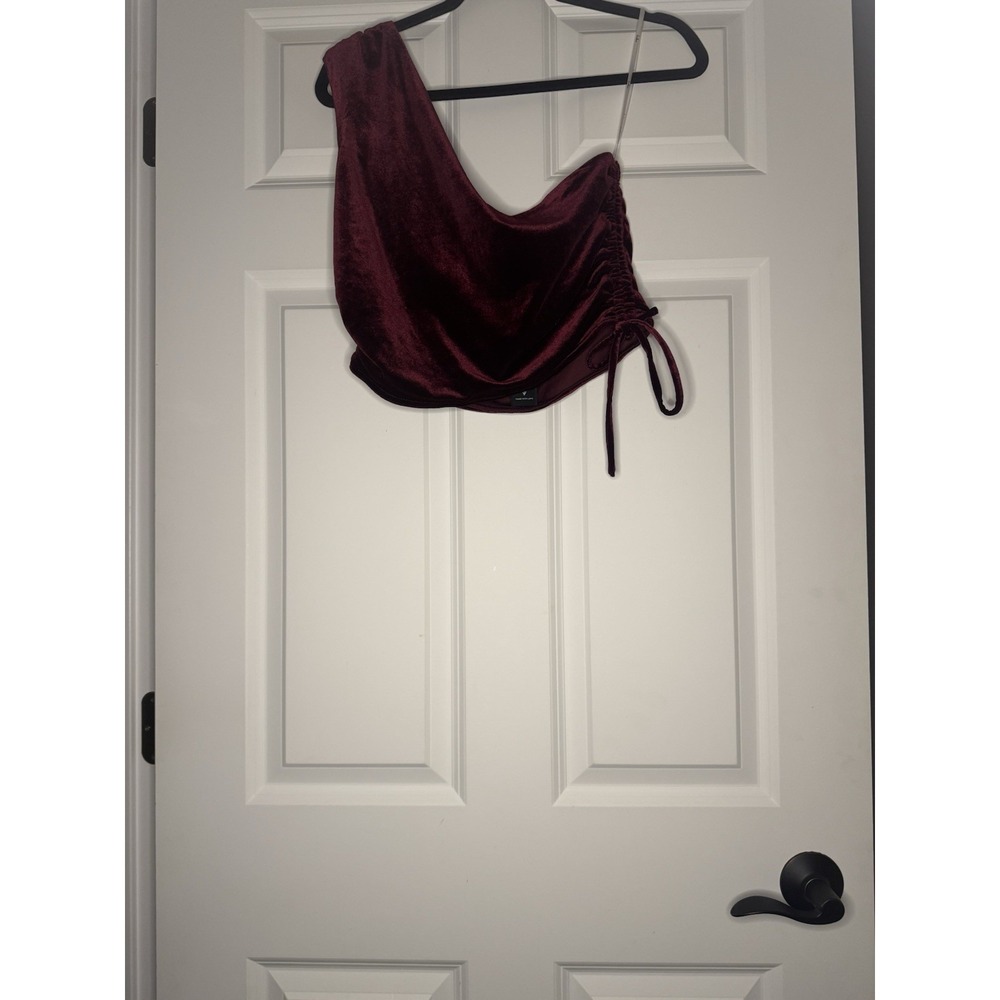 Lulus 2 Piece Velvet Outfit Xl One Shoulder & Skirt Nwt